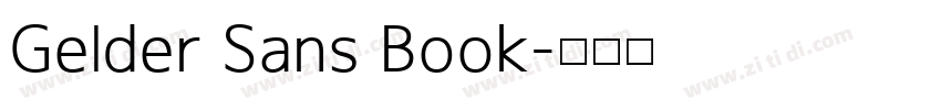 Gelder Sans Book字体转换